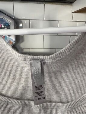 SKIMS Light Gray Ribbed Tank Top